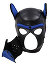 Puppy Play Dog Mask - Noir / bleu