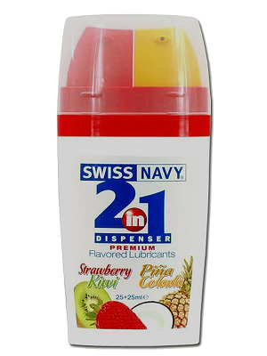 Lubrifiant 2en1 base d'eau Fraise-kiwi/pia colada - Swiss Navy