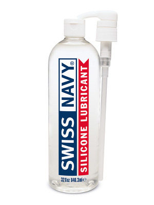 Lubrifiant  base de silicone - Swiss Navy 946,3 ml + flacon