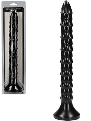 OUCH! Scaled Snake 12 inch Anal Dildo - Noir