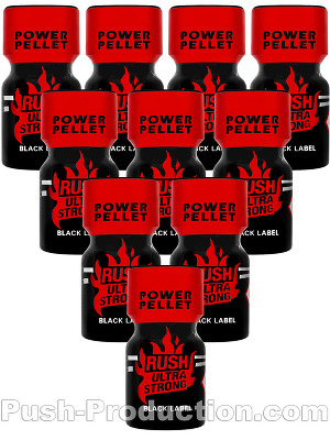 Poppers Rush Ultra Strong Black Label 10 ml - pack de 10