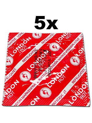 Preservatifs London Rouge got fraise x 5