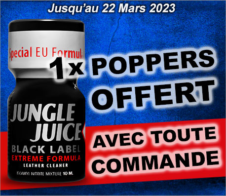 Un poppers Jungle Juice Black Label gratuit avec ta commande