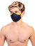 Masque en tissu avec filtre - Marine/jaune