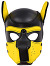 Puppy Play Mask - Noir / jaune