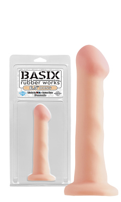 Basix 6.5 inch Dong Flesh with Suction Cup