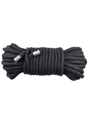 Black Bondage Cotton Rope - Corde de 10m