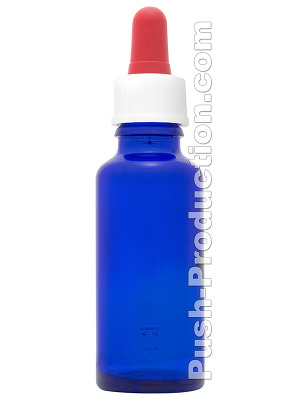 Bouteille  mlange bleue/rouge 30 ml