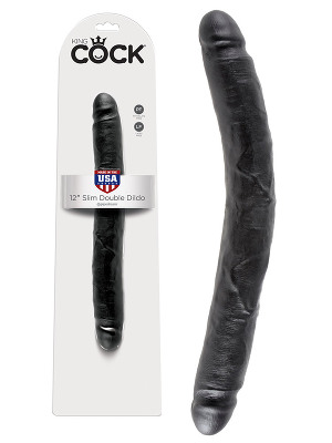 Double gode 30 cm (12 inch) noir - King Cock