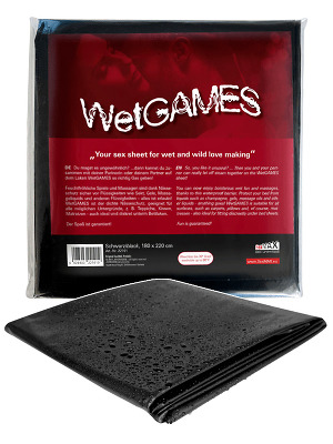Drap impermeable Wet Games Sex noir de 180x220 cm