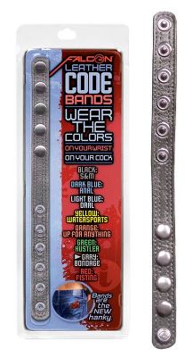Falcon Leather Code Band - Gris - Bondage