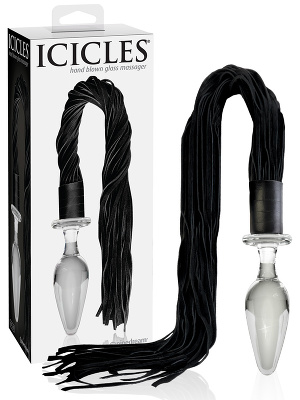 Icicles No. 49 - Plug anal en verre souffl avec queue