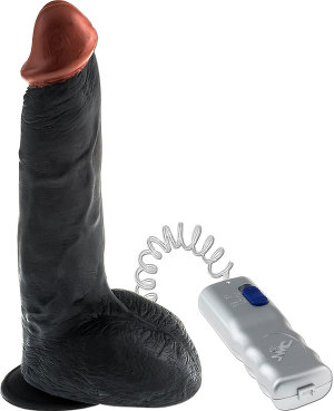 Mighty Muscle Vibrating Realistic Cock - black