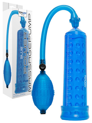 Pompe de penis Power Massage - Bleue