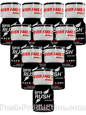 Poppers Super Rush Black Label 10 ml - pack de 10