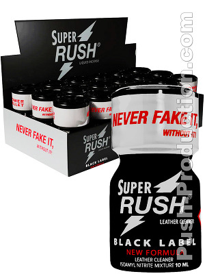 Poppers Super Rush Black Label 10 ml - pack de 18