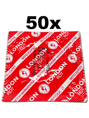 Preservatifs London Rouge goût fraise x 50