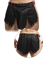DNGEON Roman Skirt - Noir/rouge