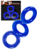 Oxballs Willy Cockrings Triple Set Bleu