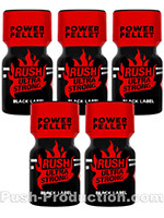 Poppers Rush Ultra Strong Black Label 10 ml - pack de 5