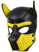 Puppy Play Mask - Noir / jaune