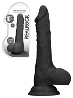 RealRock - Dildo 10 inch avec Testicules - Noir