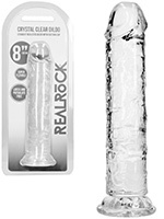 RealRock - Dildo 8 inch sans Testicules - Crystal Clear