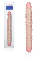 Veined Double Dong 12 inch - Peau claire